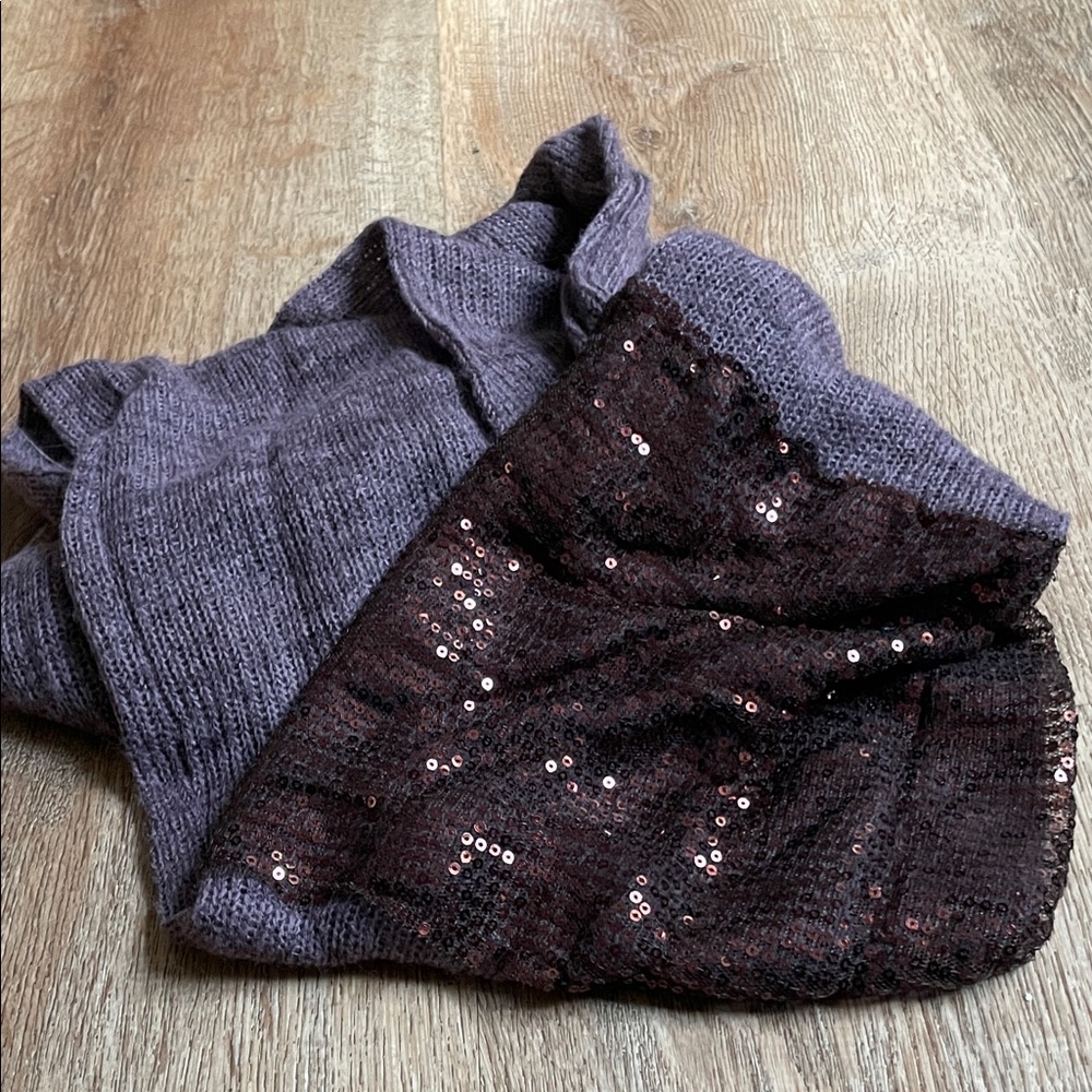 Elegant Maroon  and Sequin Women's‎ Scarf